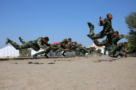 Rough and tough world of soldiers' training