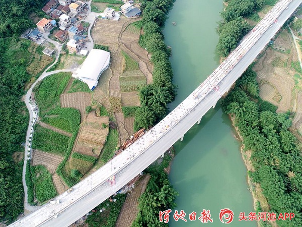 Rongshui-Hechi Expressway completes 1/5th of its construction