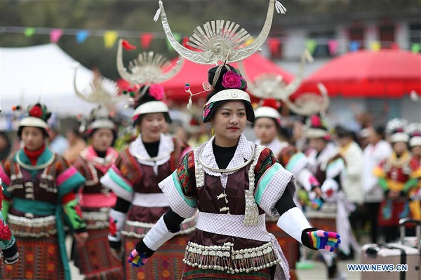 Villagers attend lusheng celebration in Danzhai county, SW China