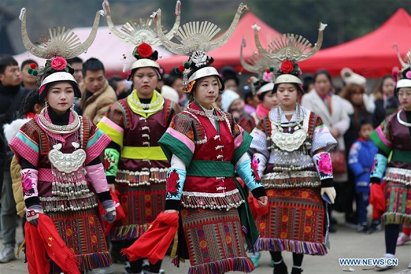 Villagers attend lusheng celebration in Danzhai county, SW China