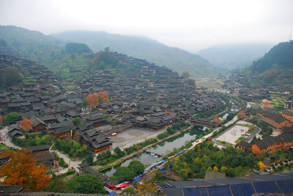 The winter appeal of Xijiang Miao village in Guizhou