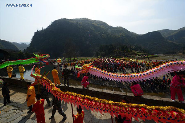 Celebration held to greet coming Lantern Festival around Guizhou