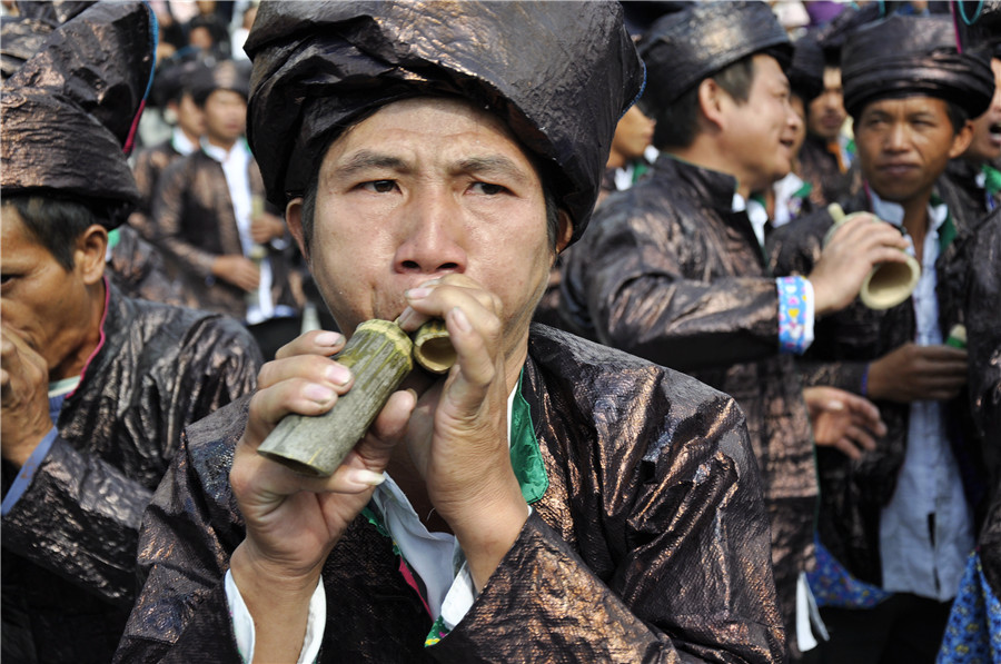 Dong ethnic group celebrate cultural and arts festival in Guizhou