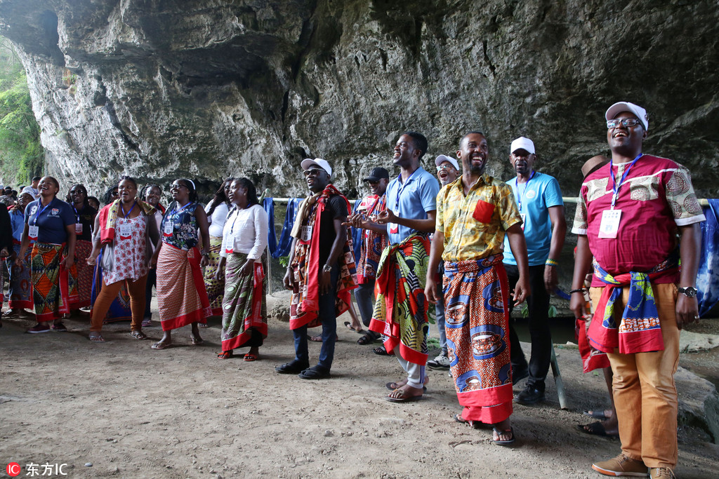 African friends join local singers