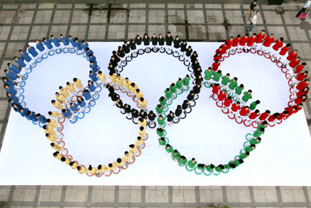 Man-made Olympic rings