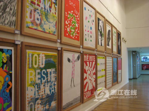 Poster designs on display at the 4th China International Poster Biennial