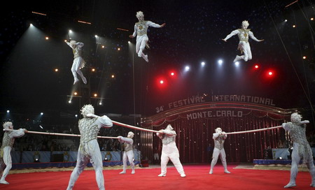 Acrobats at Monte-Carlo circus festival