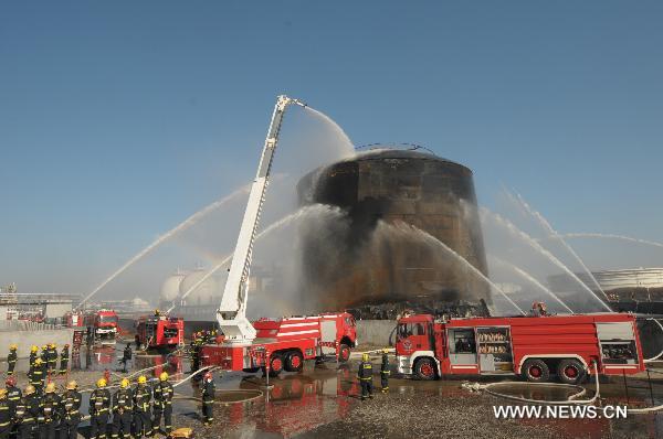 Chemical tank flames put out in east China
