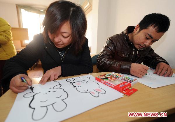 Lessons held for handicapped residents prior to Spring Festival