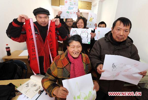 Lessons held for handicapped residents prior to Spring Festival