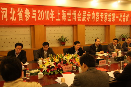 Hebei experts talk with Expo organizers on pavilion display