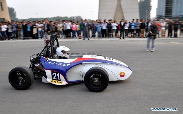 Student makes formula car for 4th Formula SAE of China