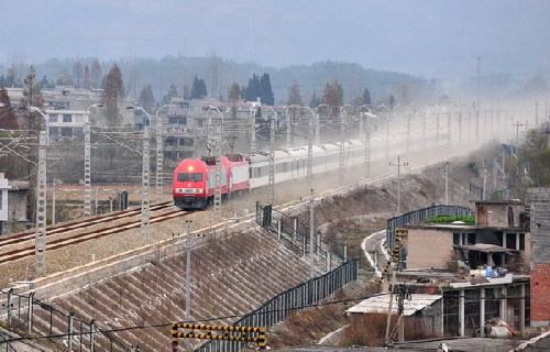 Train line goes through test runs