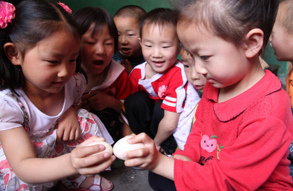 Eggs fighting hatches the start of summer