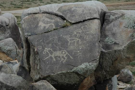 Grassland rock painting