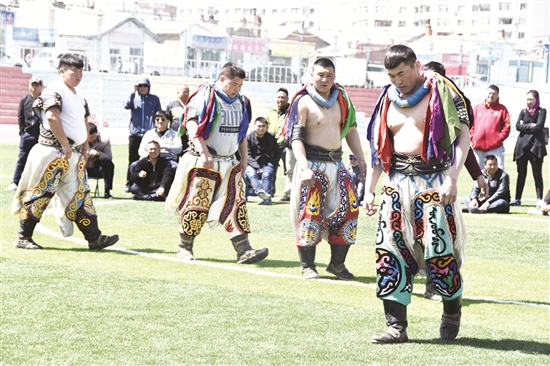 Bokh training for Mongolian wrestlers