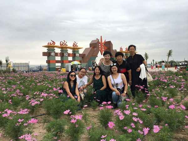 Flowers decorate Baotou grassland