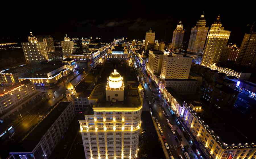 Night scene in Manzhouli