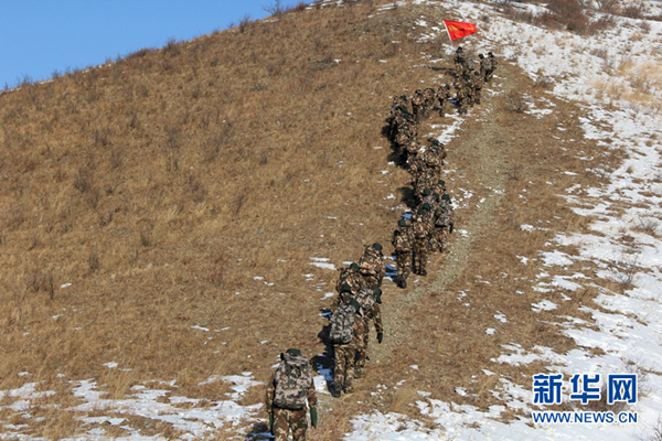 North China armed police in tactical manoeuvre