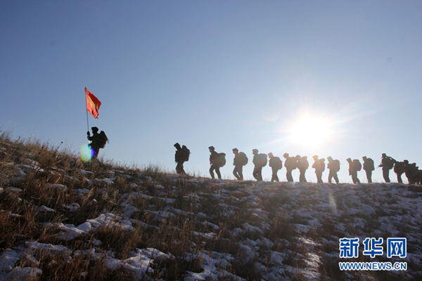 North China armed police in tactical manoeuvre