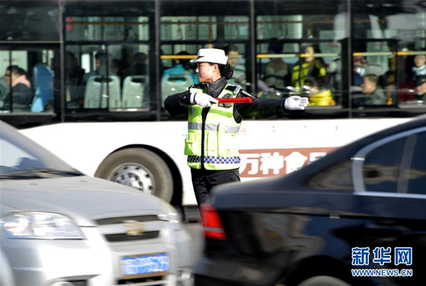 Female police officers still at work on International Women's Day