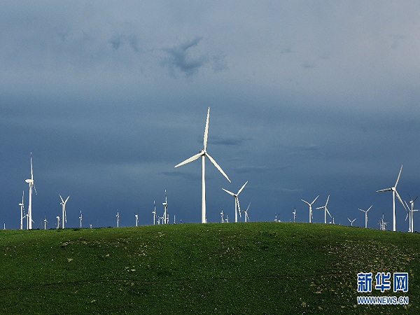 Wind turbines power-up Ulanqab