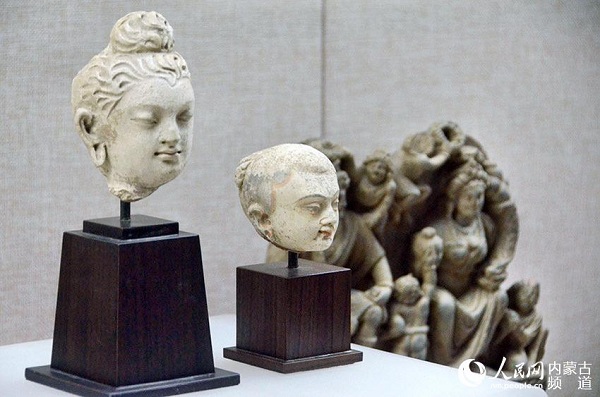 Gandhara Buddha statues exhibited in Inner Mongolia