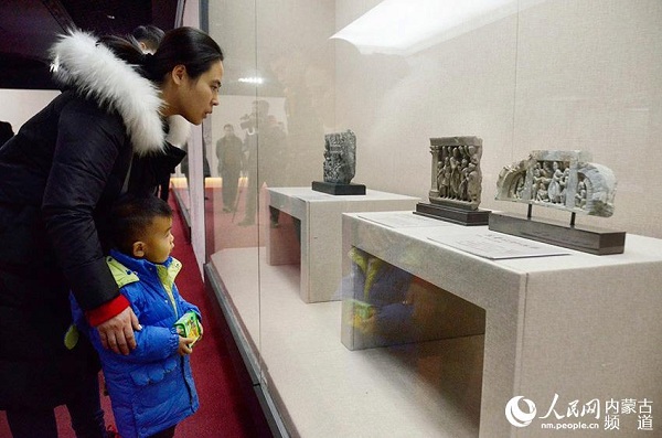 Gandhara Buddha statues exhibited in Inner Mongolia