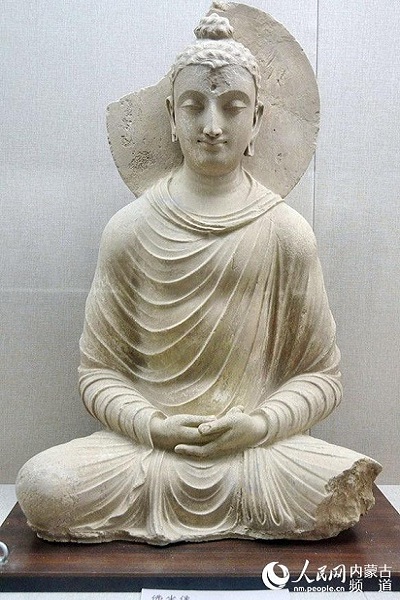 Gandhara Buddha statues exhibited in Inner Mongolia