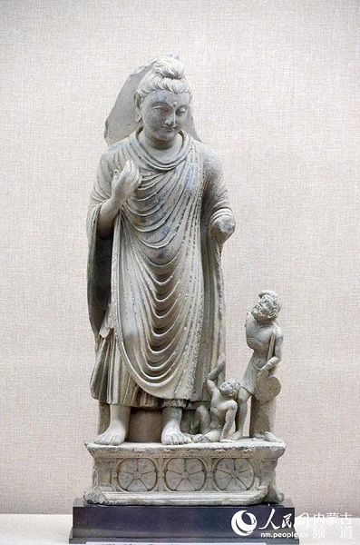 Gandhara Buddha statues exhibited in Inner Mongolia