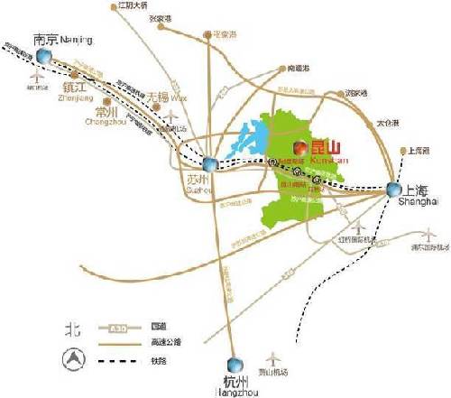 Convenient transportation in Kunshan Tourism Resort