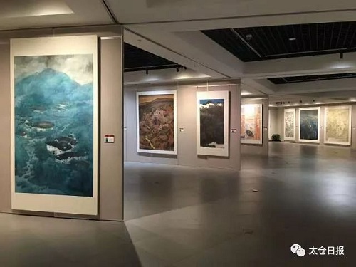 Landscape painting exhibition opens in Taicang