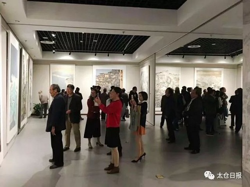 Landscape painting exhibition opens in Taicang