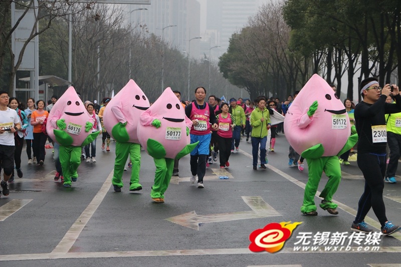 Spider-Man, the God of Wealth and Super Mario at the Wuxi Marathon