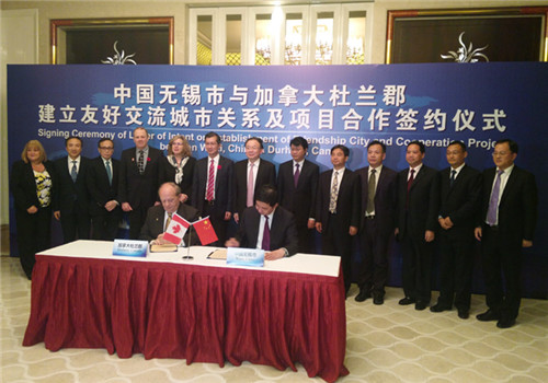 Wuxi links with Canadian region