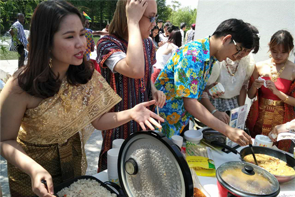 Intl food fiesta feeds friends