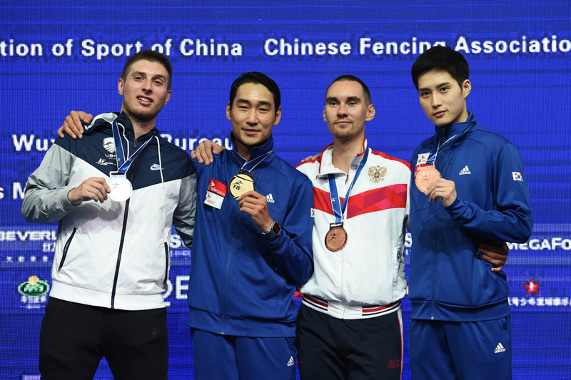 South Korean athlete wins men's individual sabre