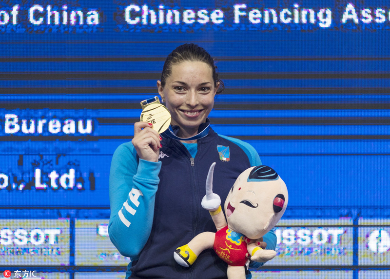 Italian fencing star wins individual title at World Fencing Championships