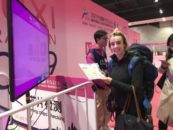 Hannah's first marathon in China