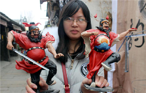 Dough figurines of Monkey King welcome the New Year