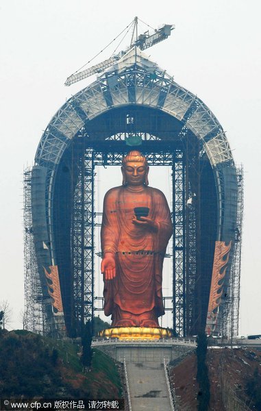 World's highest Buddha on cloud nine