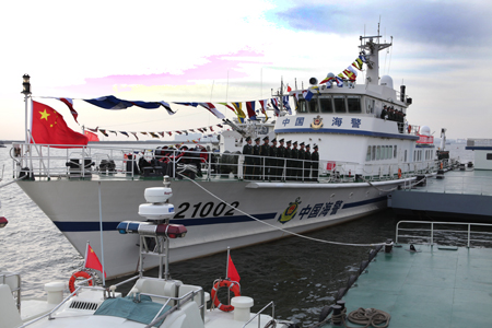 Dandong's first heavy patrol boat returns