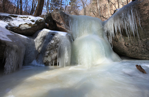 Amazing icefalls scenery