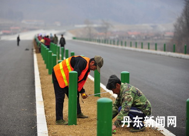 Landscape engineering for the Dantong expressway begins