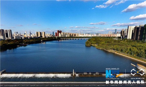 Drone provides aerial view of Shenyang