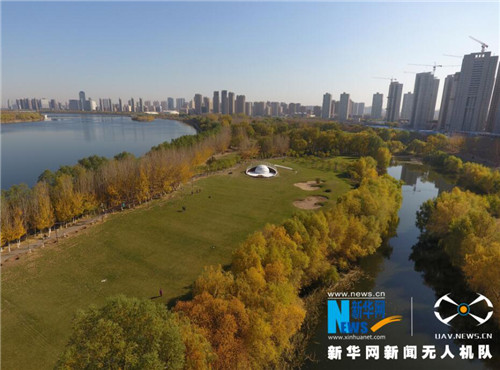 Drone provides aerial view of Shenyang