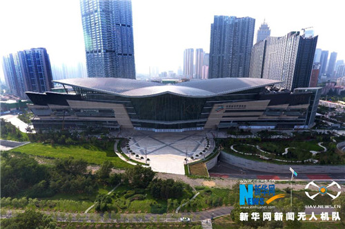 Drone provides aerial view of Shenyang