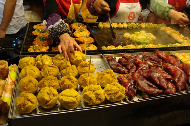 Local snacks in Lijiang night fairs