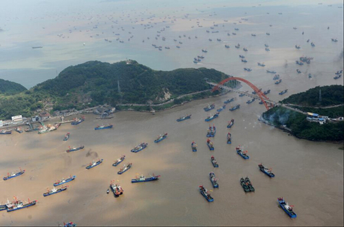 Ningbo from above