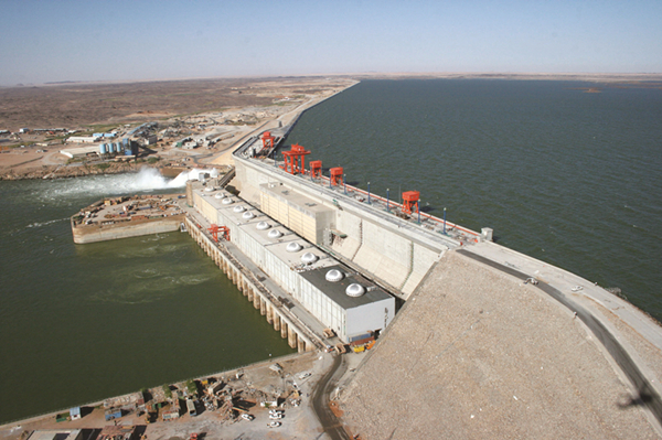 Merowe Hydroelectric Power Station in Sudan on Nile River